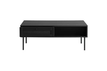 Pensacola 110 cm Rektangulärt Soffbord med Lådor i Målat Trä - Svart - Möbler - Vardagsrum - Soffbord & vardagsrumsbord - Soffbord