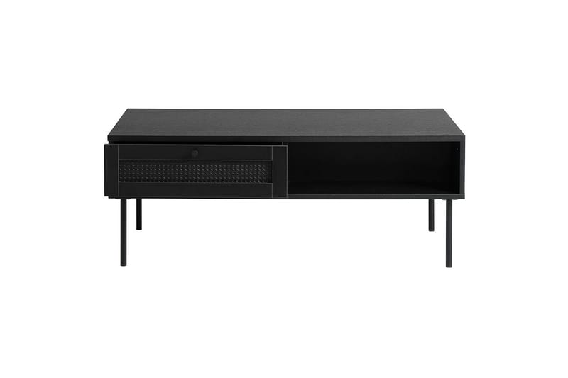 Pensacola 110 cm Rektangulärt Soffbord med Lådor i Målat Trä - Svart - Möbler - Vardagsrum - Soffbord & vardagsrumsbord - Soffbord