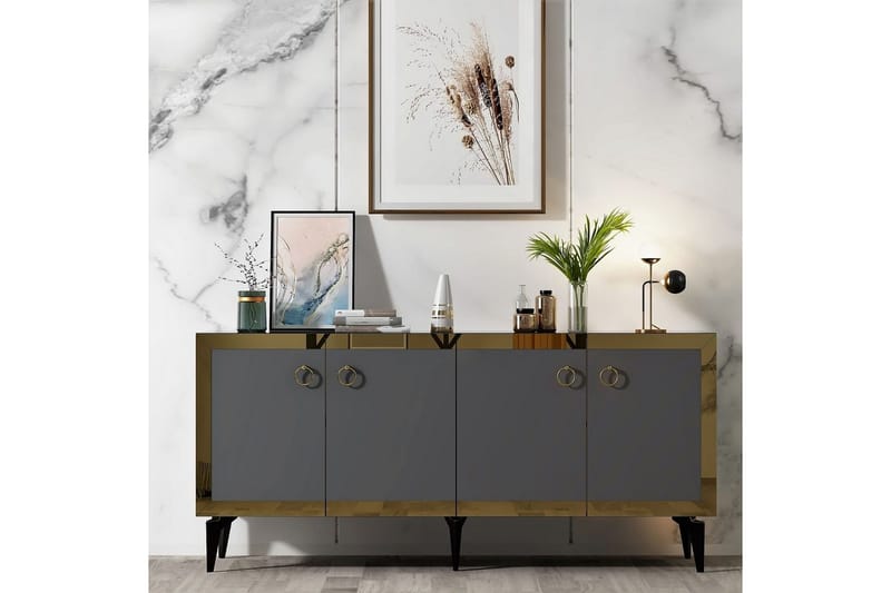 Petrolla Konsollbord 150 cm - Guld/Svart/Antracit - Möbler - Vardagsrum - Soffbord & vardagsrumsbord - Avlastningsbord & konsolbord