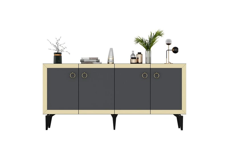 Petrolla Konsollbord 150 cm - Guld/Svart/Antracit - Möbler - Vardagsrum - Soffbord & vardagsrumsbord - Avlastningsbord & konsolbord