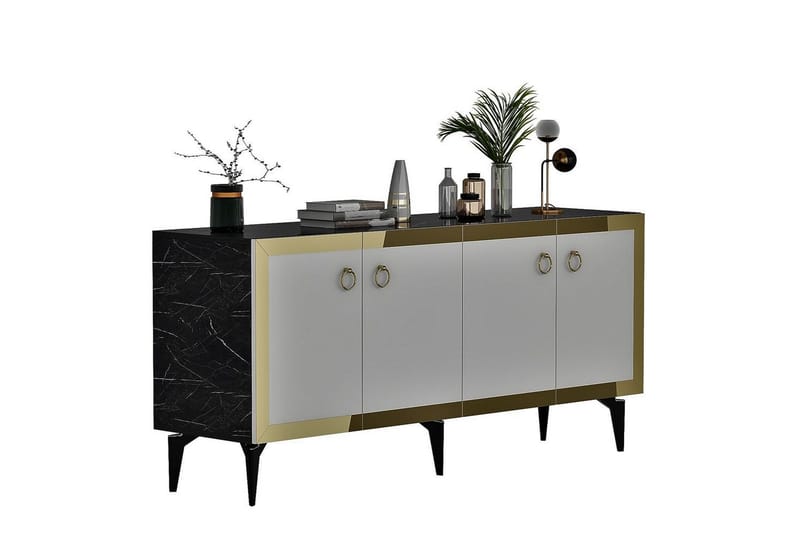 Petrolla Konsollbord 150 cm - Guld/Svart/Vit - Möbler - Vardagsrum - Soffbord & vardagsrumsbord - Avlastningsbord & konsolbord