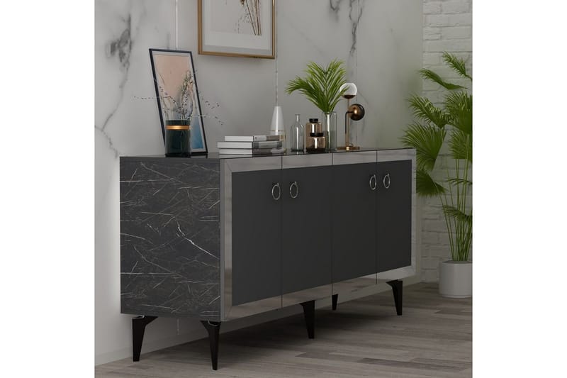 Petrolla Konsollbord 150 cm - Svart/Silver/Antracit - Möbler - Vardagsrum - Soffbord & vardagsrumsbord - Avlastningsbord & konsolbord