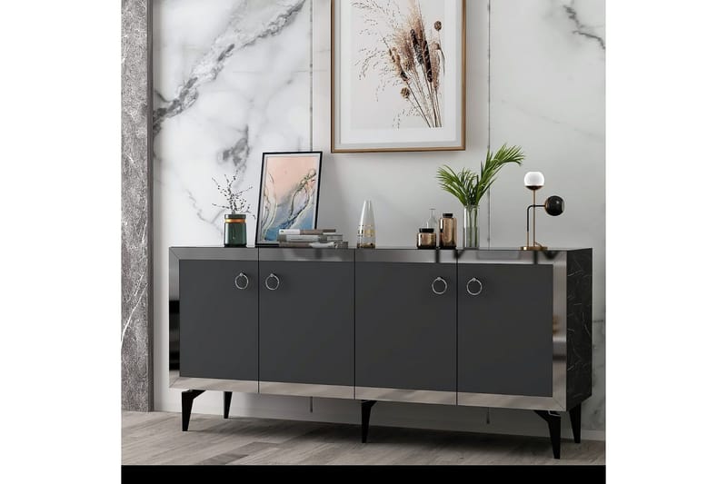 Petrolla Konsollbord 150 cm - Svart/Silver/Antracit - Möbler - Vardagsrum - Soffbord & vardagsrumsbord - Avlastningsbord & konsolbord