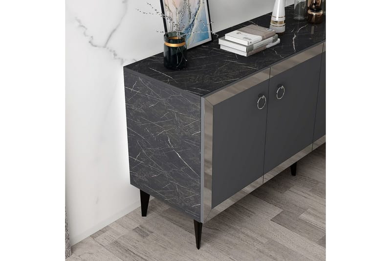Petrolla Konsollbord 150 cm - Svart/Silver/Antracit - Möbler - Vardagsrum - Soffbord & vardagsrumsbord - Avlastningsbord & konsolbord