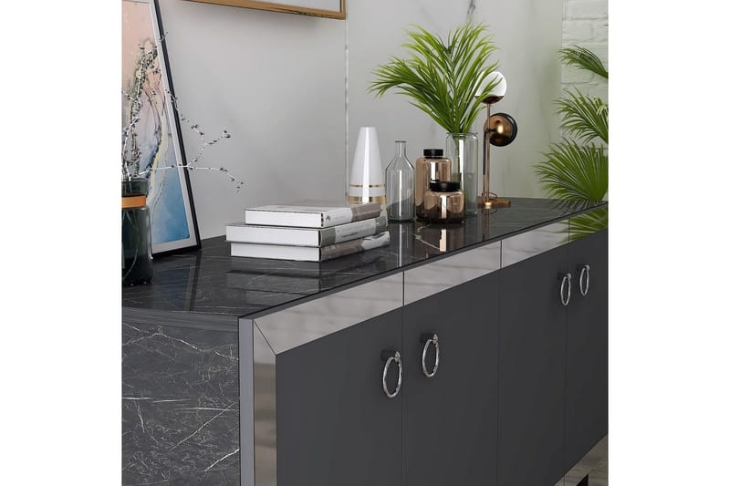 Petrolla Konsollbord 150 cm - Svart/Silver/Antracit - Möbler - Vardagsrum - Soffbord & vardagsrumsbord - Avlastningsbord & konsolbord