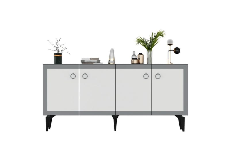 Petrolla Konsollbord 150 cm - Svart/Vit/Silver - Möbler - Vardagsrum - Soffbord & vardagsrumsbord - Avlastningsbord & konsolbord