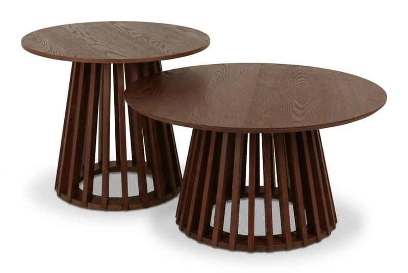 Peyra Satsbord Runt 86/60 cm Fanér, Valnöt