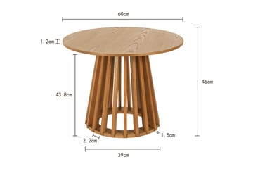 Peyra Soffbord Runt 60 cm Fanér - Ek - Möbler - Vardagsrum - Soffbord & vardagsrumsbord - Soffbord