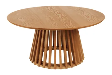 Peyra Soffbord Satsbord Runt 86/60 cm Fanér - Ek - Möbler - Vardagsrum - Soffbord & vardagsrumsbord - Soffbord
