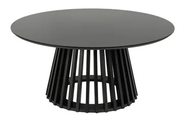 Peyra Soffbord Satsbord Runt 86/60 cm Fanér - Svart - Möbler - Vardagsrum - Soffbord & vardagsrumsbord - Soffbord