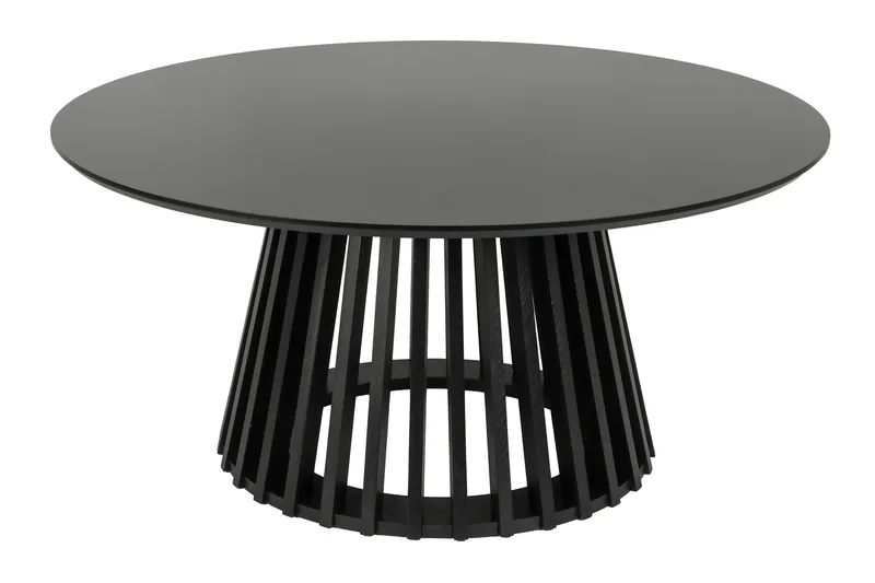Peyra Soffbord Satsbord Runt 86/60 cm Fanér - Svart - Möbler - Vardagsrum - Soffbord & vardagsrumsbord - Soffbord