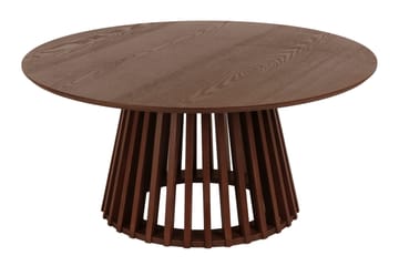 Peyra Soffbord Satsbord Runt 86/60 cm Fanér - Valnöt - Möbler - Vardagsrum - Soffbord & vardagsrumsbord - Soffbord