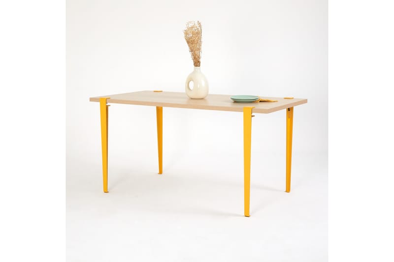 PINEIOS Matbord 150x75 cm Brun/Gul - Möbler - Matplats - Matbord & köksbord