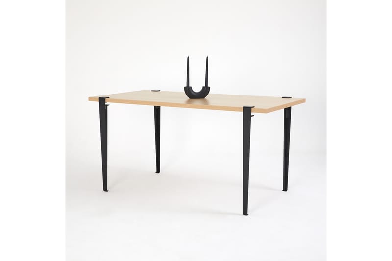 PINEIOS Matbord 150x75 cm Brun/Svart - Möbler - Matplats - Matbord & köksbord