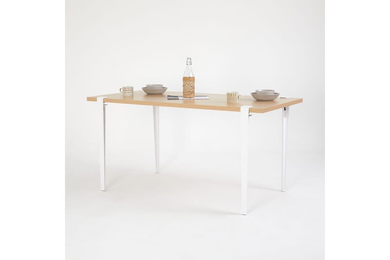 PINEIOS Matbord 150x75 cm Brun/Vit - Möbler - Matplats - Matbord & köksbord