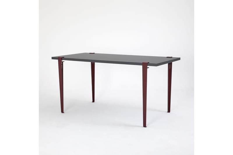 PINEIOS Matbord 150x75 cm Svart/Röd - Bord - Matbord & köksbord