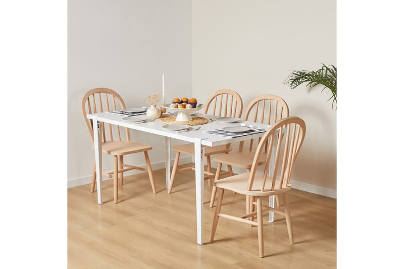 PINEIOS Matbord 150x75 cm Vit - Möbler - Matplats - Matbord & köksbord