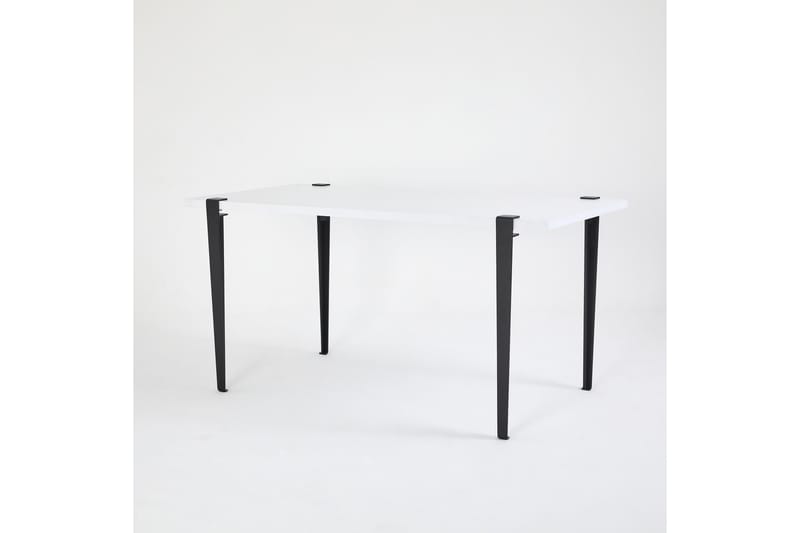 PINEIOS Matbord 150x75 cm Vit/Svart - Möbler - Matplats - Matbord & köksbord