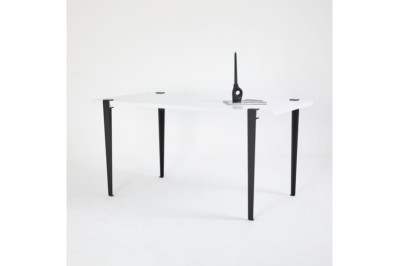 PINEIOS Matbord 150x75 cm Vit/Svart - Möbler - Matplats - Matbord & köksbord