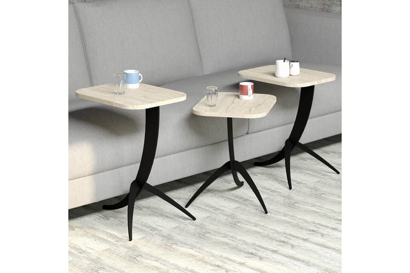 Pion Satsbord - Beige - Möbler - Vardagsrum - Soffbord & vardagsrumsbord - Satsbord