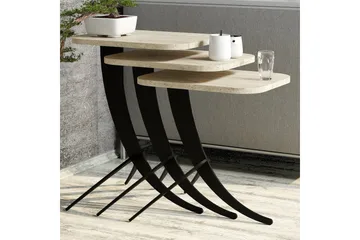 Pion Satsbord - Beige - Möbler - Vardagsrum - Soffbord & vardagsrumsbord - Satsbord