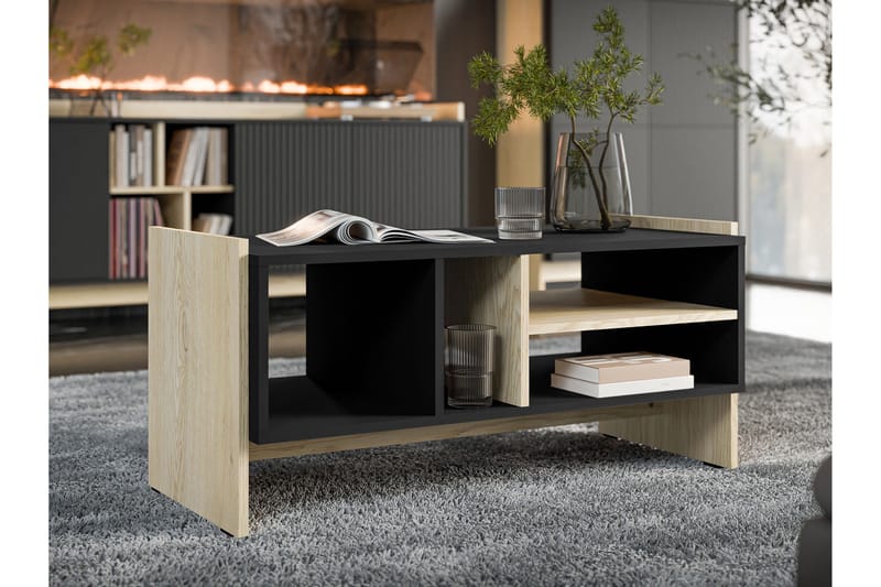 Polina Soffbord 100 cm - Brun/Svart - Möbler - Vardagsrum - Soffbord & vardagsrumsbord - Soffbord