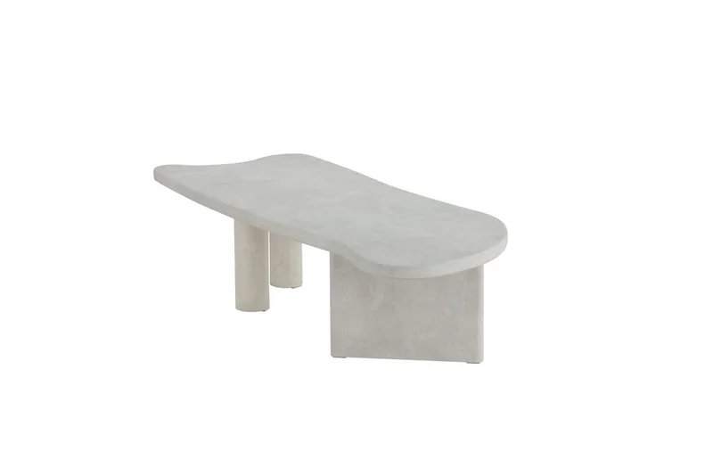 Polle Asymmetriskt Soffbord 160 cm med Stenskiva - Grå - Möbler - Vardagsrum - Soffbord & vardagsrumsbord - Soffbord