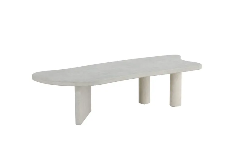 Polle Asymmetriskt Soffbord 160 cm med Stenskiva - Grå - Möbler - Vardagsrum - Soffbord & vardagsrumsbord - Soffbord