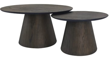 Portbello 60 cm Runt Soffbord med Konisk Pelarfot i Ek - Brun - Möbler - Vardagsrum - Soffbord & vardagsrumsbord - Soffbord