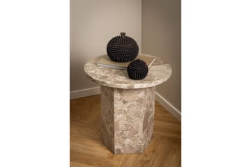 Prisa Runt Sidobord i Marmor Sten 50 cm - Beige - Möbler - Vardagsrum - Soffbord & vardagsrumsbord - Brickbord