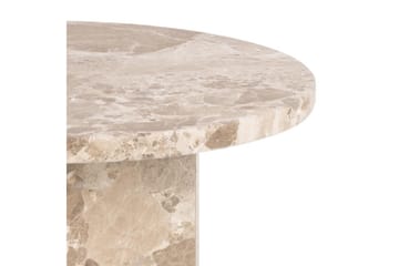 Prisa Runt Sidobord i Marmor Sten 50 cm - Beige - Möbler - Vardagsrum - Soffbord & vardagsrumsbord - Brickbord