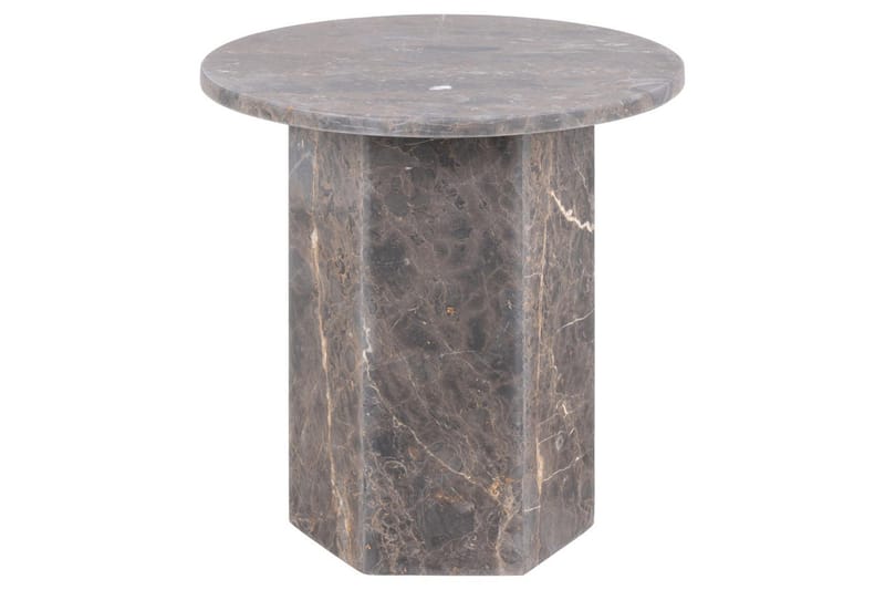 Prisa Runt Sidobord i Marmor Sten 50 cm - Grå / Brun - Möbler - Vardagsrum - Soffbord & vardagsrumsbord - Brickbord