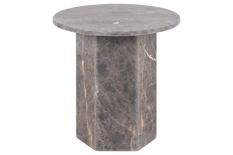 Prisa Runt Sidobord i Marmor Sten 50 cm - Grå / Brun - Möbler - Vardagsrum - Soffbord & vardagsrumsbord - Brickbord