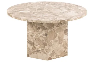 Prisa Runt Soffbord i Marmor Sten 80 cm - Beige - Möbler - Vardagsrum - Soffbord & vardagsrumsbord - Soffbord