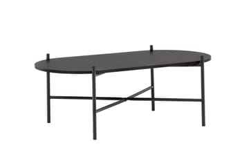 Pueblo 120 cm Ovalt Soffbord i Målat Trä - Svart - Möbler - Vardagsrum - Soffbord & vardagsrumsbord - Soffbord