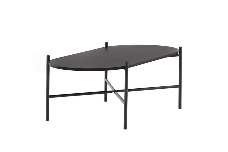 Pueblo 120 cm Ovalt Soffbord i Målat Trä - Svart - Möbler - Vardagsrum - Soffbord & vardagsrumsbord - Soffbord