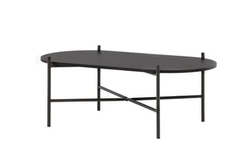 Pueblo 120 cm Ovalt Soffbord i Målat Trä - Svart - Möbler - Vardagsrum - Soffbord & vardagsrumsbord - Soffbord