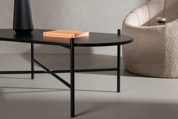 Pueblo 120 cm Ovalt Soffbord i Målat Trä - Svart - Möbler - Vardagsrum - Soffbord & vardagsrumsbord - Soffbord