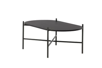 Pueblo 120 cm Ovalt Soffbord i Målat Trä - Svart - Möbler - Vardagsrum - Soffbord & vardagsrumsbord - Soffbord
