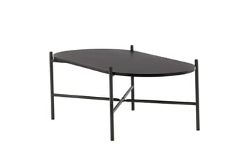 Pueblo 120 cm Ovalt Soffbord i Målat Trä - Svart - Möbler - Vardagsrum - Soffbord & vardagsrumsbord - Soffbord