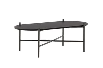 Pueblo 120 cm Ovalt Soffbord i Målat Trä - Svart - Möbler - Vardagsrum - Soffbord & vardagsrumsbord - Soffbord