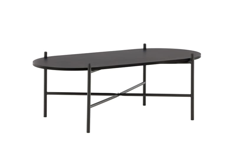 Pueblo 120 cm Ovalt Soffbord i Målat Trä - Svart - Möbler - Vardagsrum - Soffbord & vardagsrumsbord - Soffbord
