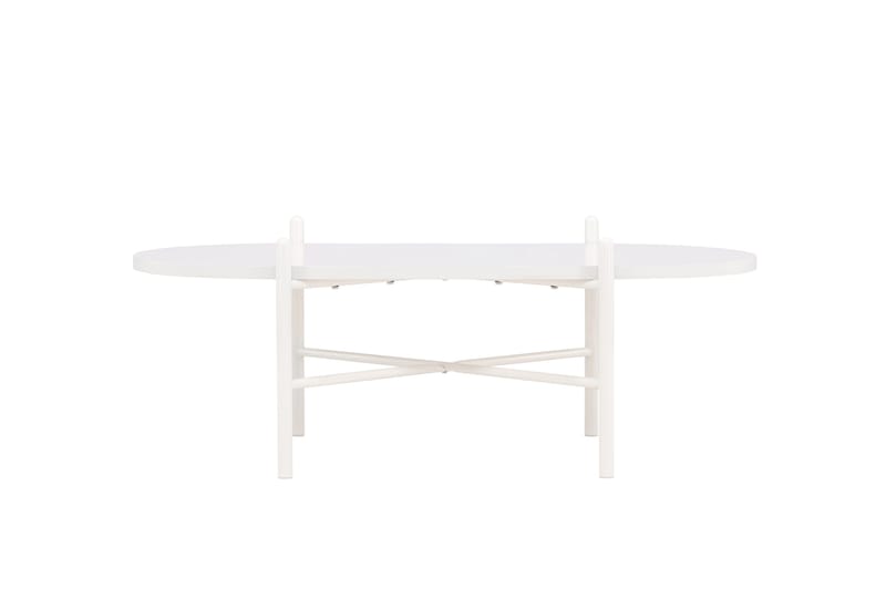 Pueblo 65,5 cm Ovalt Soffbord i Ljust Trä - Vit - Möbler - Vardagsrum - Soffbord & vardagsrumsbord - Soffbord
