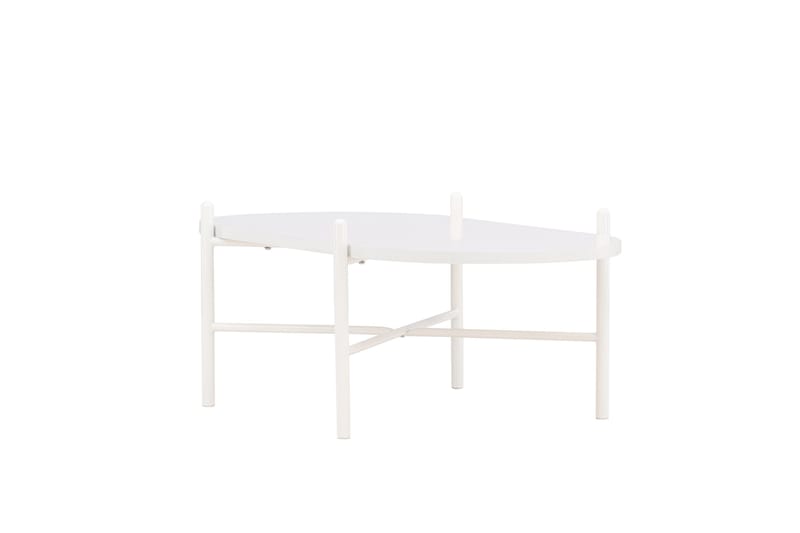 Pueblo 65,5 cm Ovalt Soffbord i Ljust Trä - Vit - Möbler - Vardagsrum - Soffbord & vardagsrumsbord - Soffbord