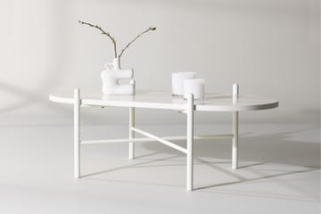 Pueblo 65,5 cm Ovalt Soffbord i Ljust Trä - Vit - Möbler - Vardagsrum - Soffbord & vardagsrumsbord - Soffbord