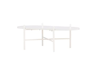 Pueblo 65,5 cm Ovalt Soffbord i Ljust Trä - Vit - Möbler - Vardagsrum - Soffbord & vardagsrumsbord - Soffbord