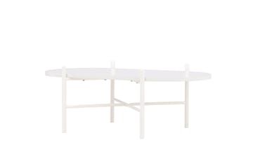 Pueblo 65,5 cm Ovalt Soffbord i Ljust Trä - Vit - Möbler - Vardagsrum - Soffbord & vardagsrumsbord - Soffbord