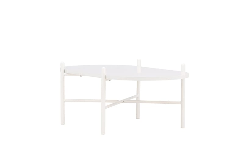 Pueblo 65,5 cm Ovalt Soffbord i Ljust Trä - Vit - Möbler - Vardagsrum - Soffbord & vardagsrumsbord - Soffbord
