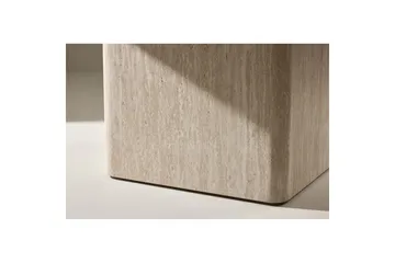 Qvart Kvadratiskt Soffbord i Sten - Beige - Möbler - Vardagsrum - Soffbord & vardagsrumsbord - Soffbord