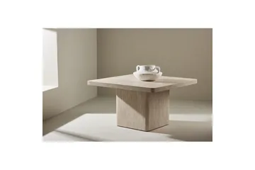 Qvart Kvadratiskt Soffbord i Sten - Beige - Möbler - Vardagsrum - Soffbord & vardagsrumsbord - Soffbord